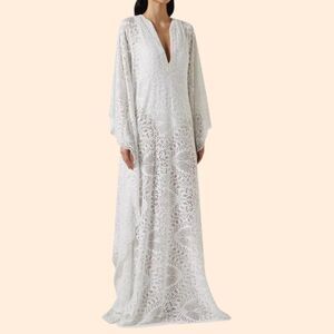 Alexandra Miro Roxanne Kaftan Lace Dress